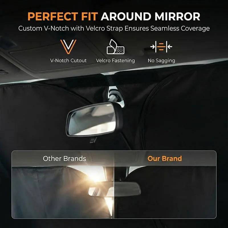 Car Front Windshield Sunshade - Easy-Install Interior Accessory, Car Sun Visor with UV Protection, Sun-Proof, Windshield Guard, Solar Shield for Vehicle Temperature Reduction, Uv Protection Front Window