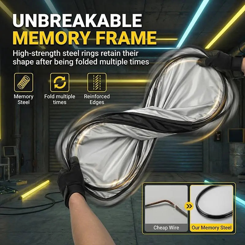 Car Front Windshield Sunshade - Easy-Install Interior Accessory, Car Sun Visor with UV Protection, Sun-Proof, Windshield Guard, Solar Shield for Vehicle Temperature Reduction, Uv Protection Front Window