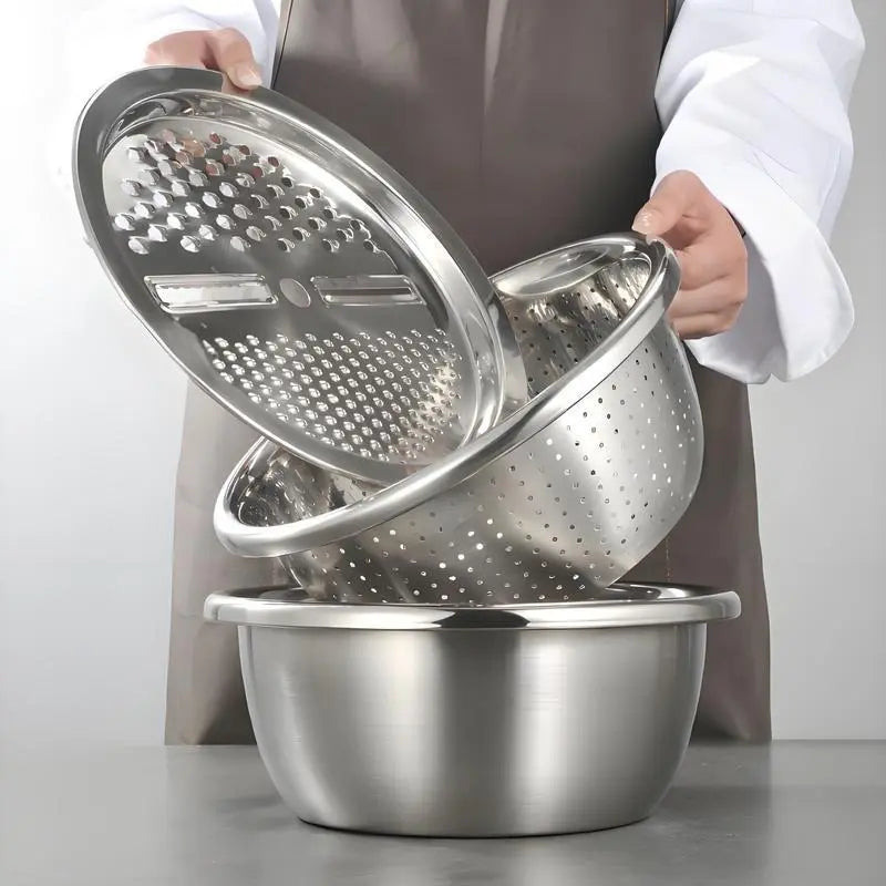 3-in-1 stainless steel strainer set - view 5
