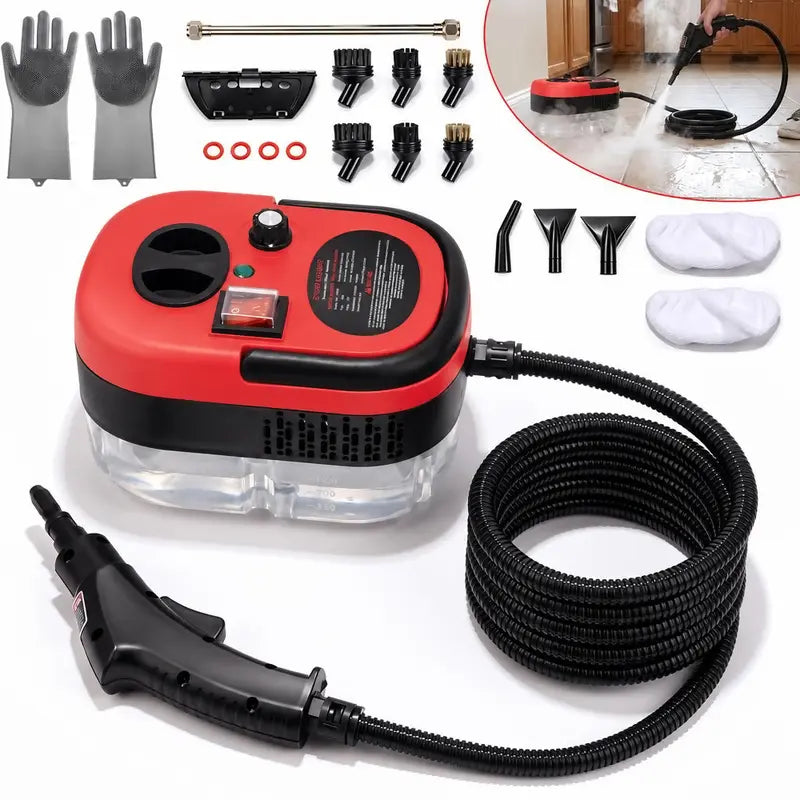 【Toolupgrade】2500W Portable Handheld Steam Cleaner - High-Temp Plastic Body Power Tool, Steam Cleaner for House, Car Detailing, Father'S Day Gift, Tools and Gadgets