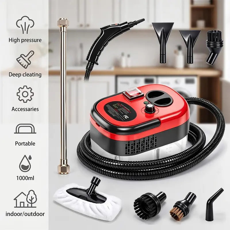 【Toolupgrade】2500W Portable Handheld Steam Cleaner - High-Temp Plastic Body Power Tool, Steam Cleaner for House, Car Detailing, Father'S Day Gift, Tools and Gadgets