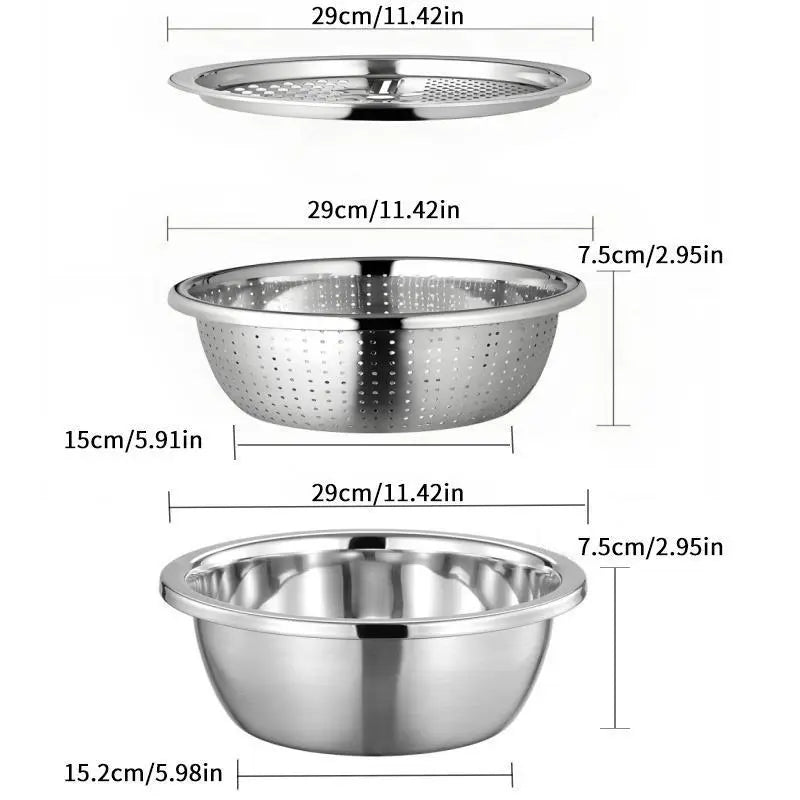 3-in-1 stainless steel strainer set - view 4