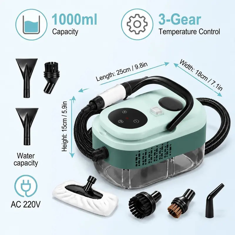 【Toolupgrade】2500W Portable Handheld Steam Cleaner - High-Temp Plastic Body Power Tool, Steam Cleaner for House, Car Detailing, Father'S Day Gift, Tools and Gadgets