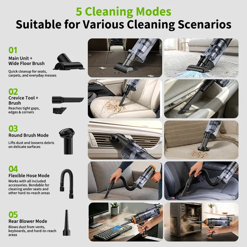 Cordless handheld vacuum and air duster - view 5