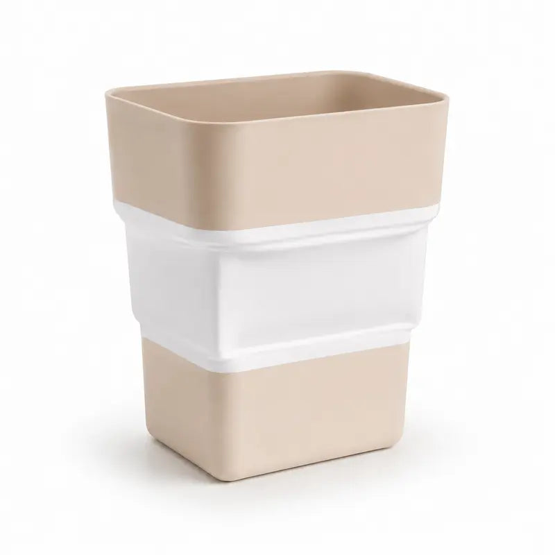 Foldable Car Trash Bin with Lid, Leak-Proof Collapsible Garbage Can, Compact Space-Saving Vehicle Wastebasket for Front or Back Seat, Easy-Clean Portable Storage Bin for Car, Camping, Office & Home