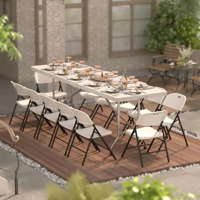 Heavy-duty plastic folding chair - view 9