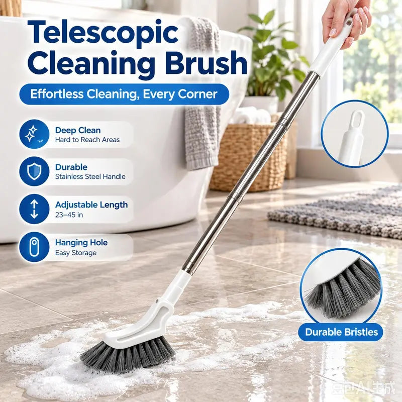 Telescopic crevice cleaning brush - view 8