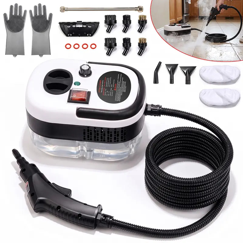 【Toolupgrade】2500W Portable Handheld Steam Cleaner - High-Temp Plastic Body Power Tool, Steam Cleaner for House, Car Detailing, Father'S Day Gift, Tools and Gadgets