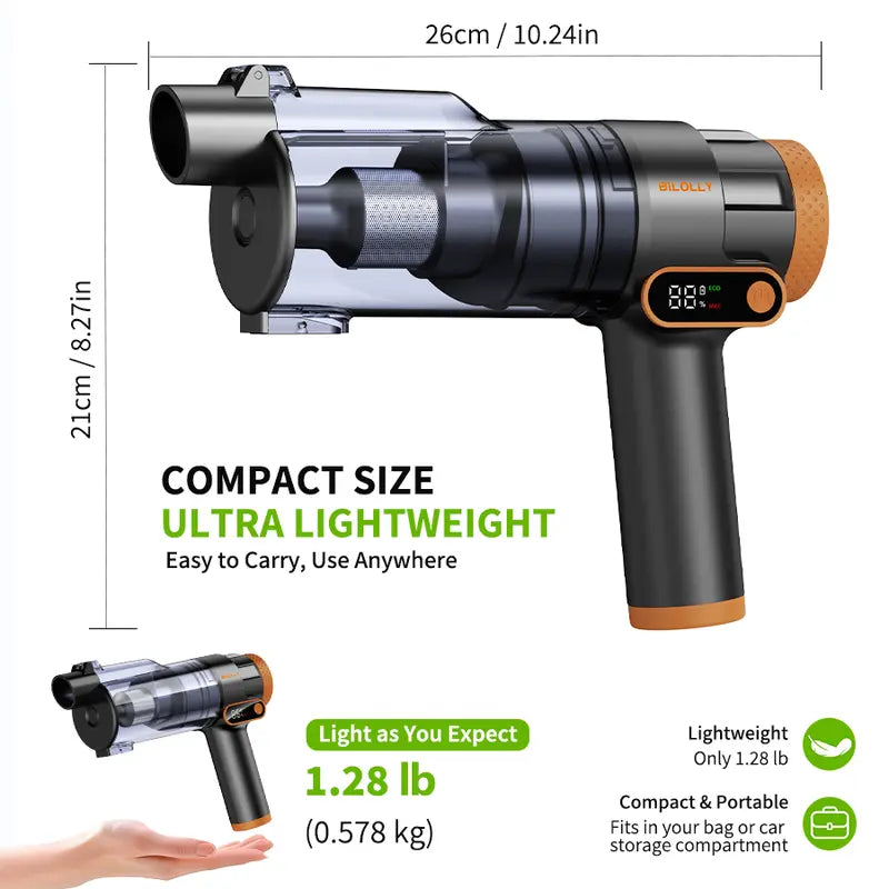 Cordless handheld vacuum and air duster - view 9