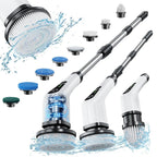 Electric Spin Scrubber – 8 Brush Heads, 54" Extendable Handle