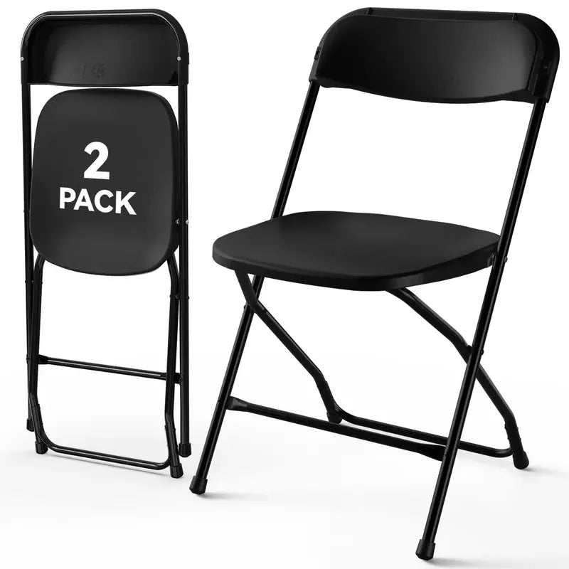 Folding chair with metal frame