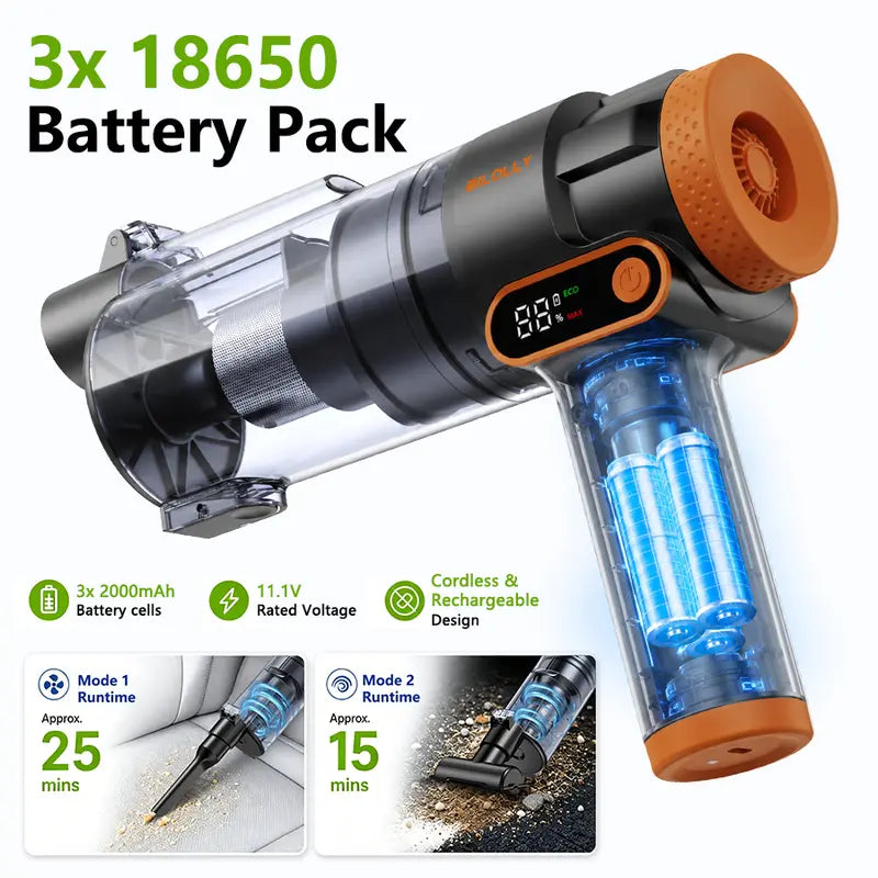 Cordless handheld vacuum and air duster - view 8