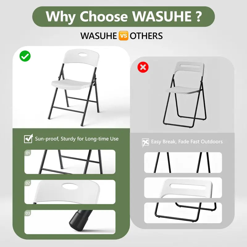 Heavy-duty plastic folding chair - view 8