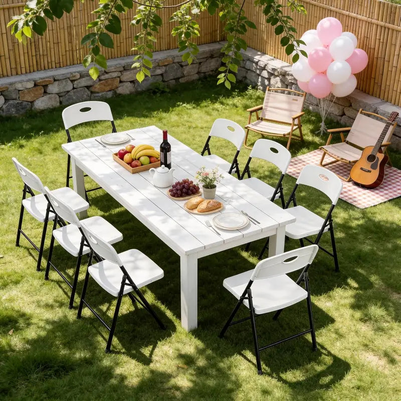 Heavy-duty plastic folding chair - view 10